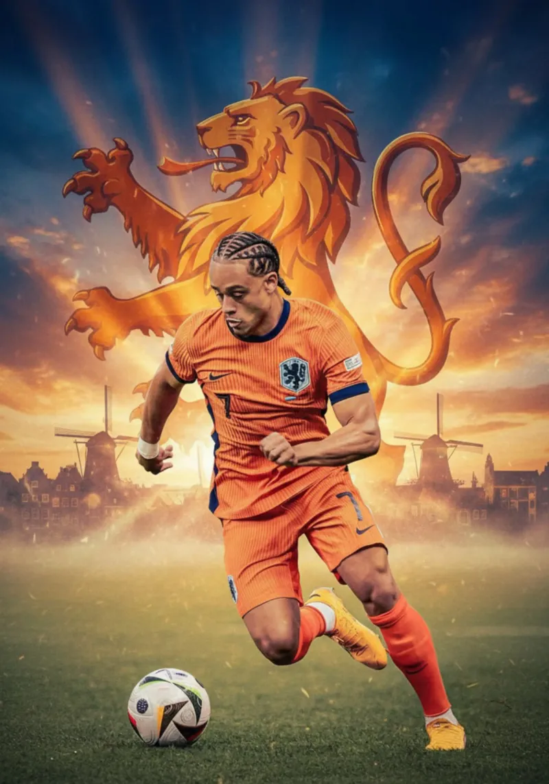 Xavi Simons Orgoglio olandese carta hahnemühle da Lembayung art