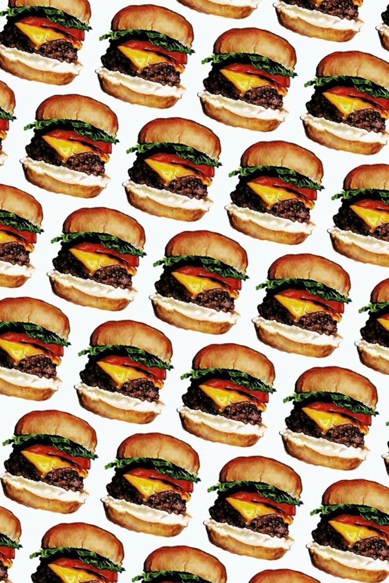 Cheeseburger Pattern carta hahnemühle da Kelly Gilleran
