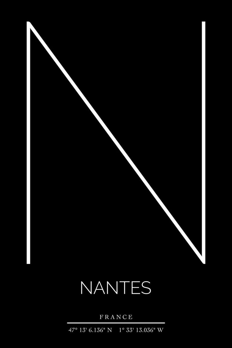 NANTES - noir Poster von CityLights