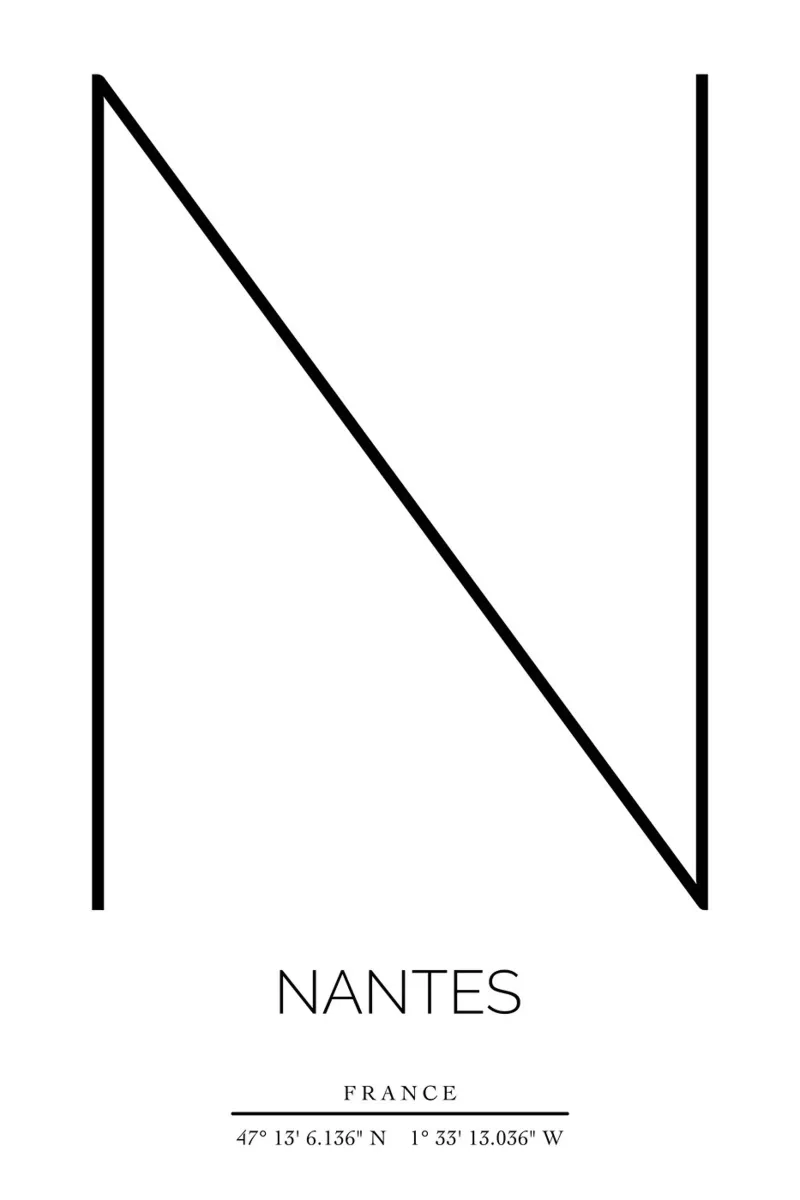 NANTES - blanc poster con telaio in plastica da CityLights