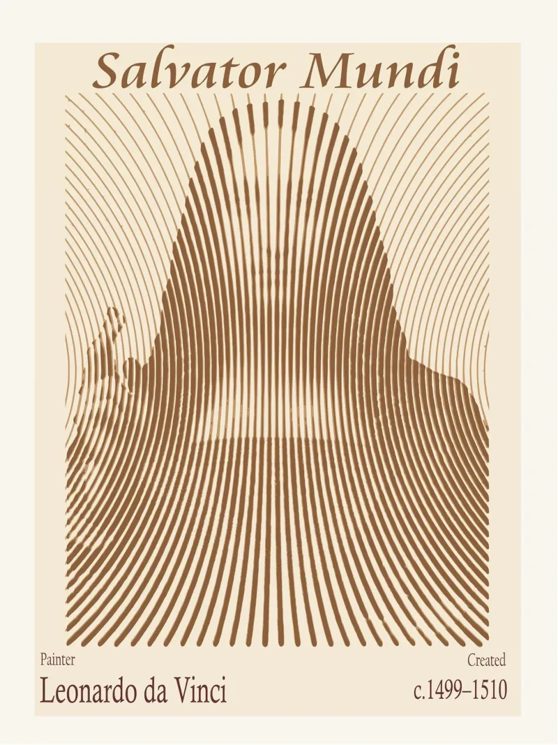 Salvator Mundi - Leonardo da Vinci poster con marco de plástico de Doa Project