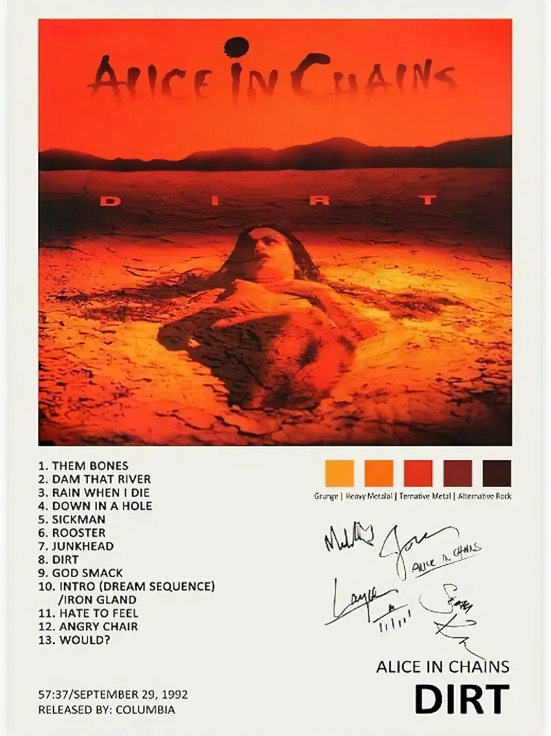 Alice In Chains Dirt pellicola backlit da Raptor Metafora