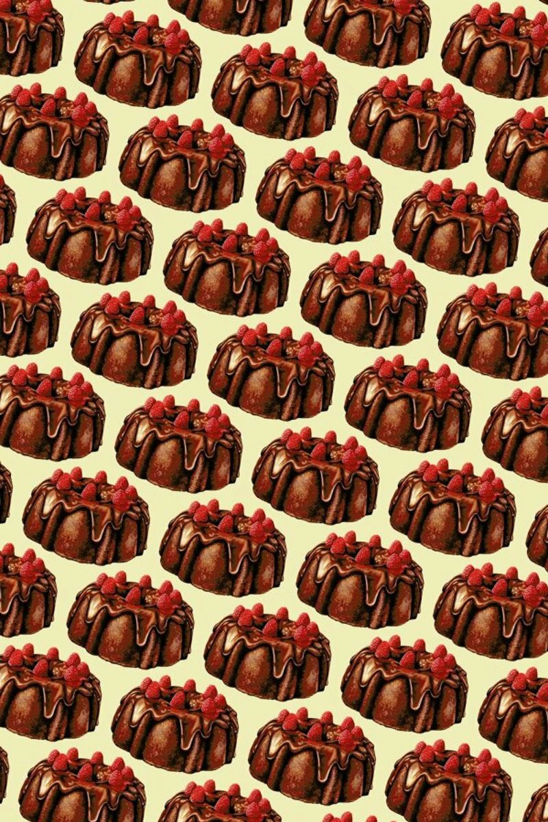 Chocolate Bundt Cake Pattern pellicola backlit da Kelly Gilleran