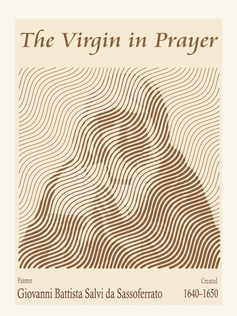 De Maagd in gebed - Johannes de Doper backlit folie van Doa Project