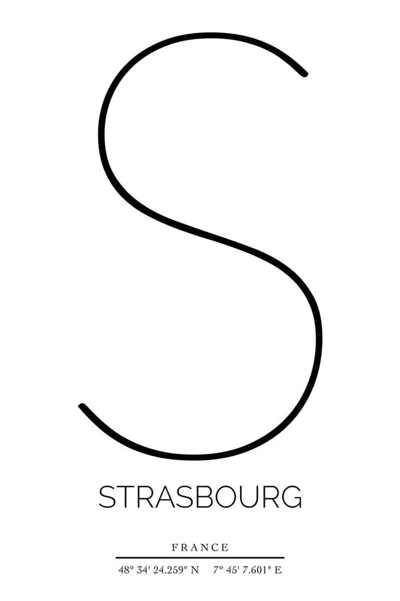 STRASBOURG - blanc poster con telaio in alluminio da CityLights