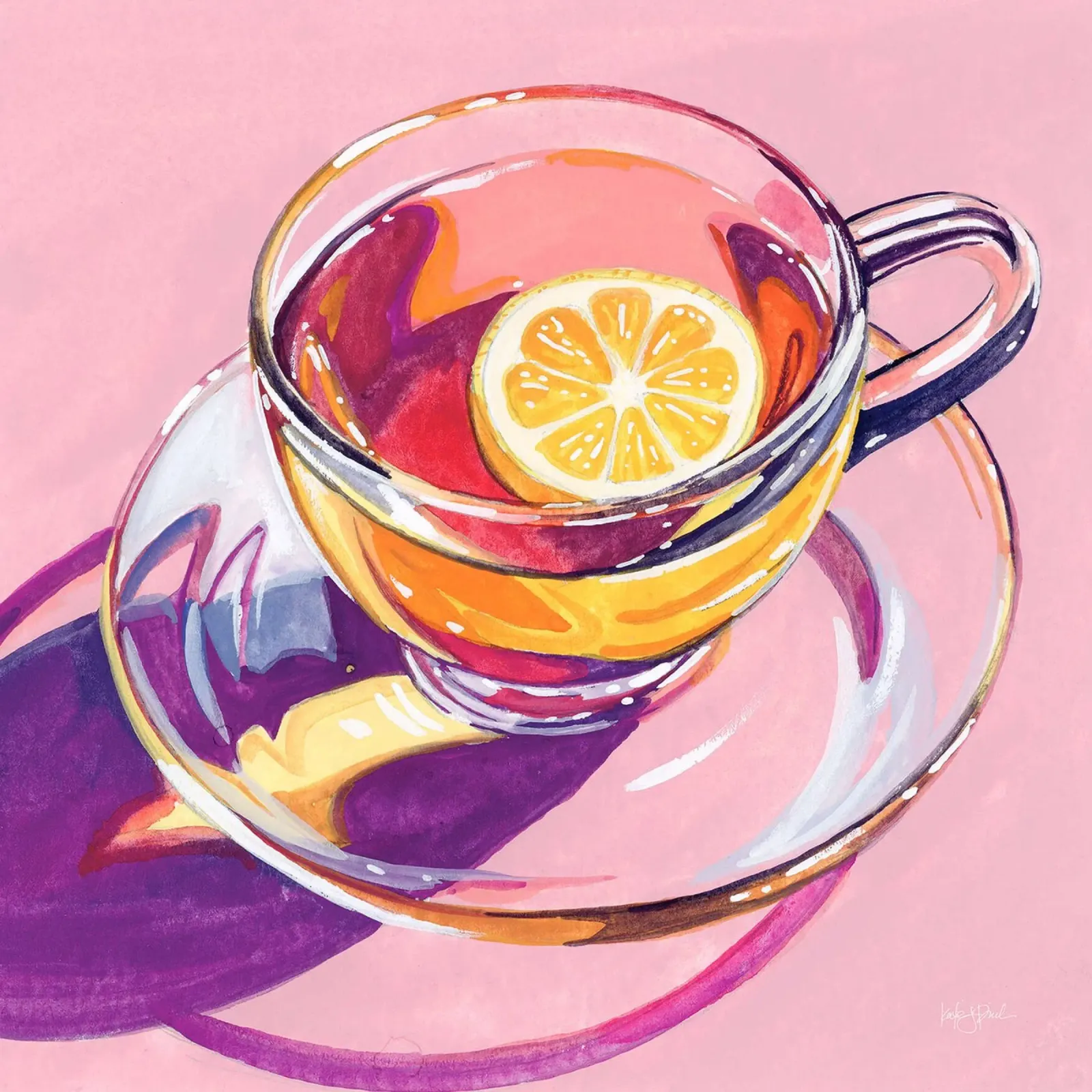Tè chiaro con limone alluminio dibond da John Boss