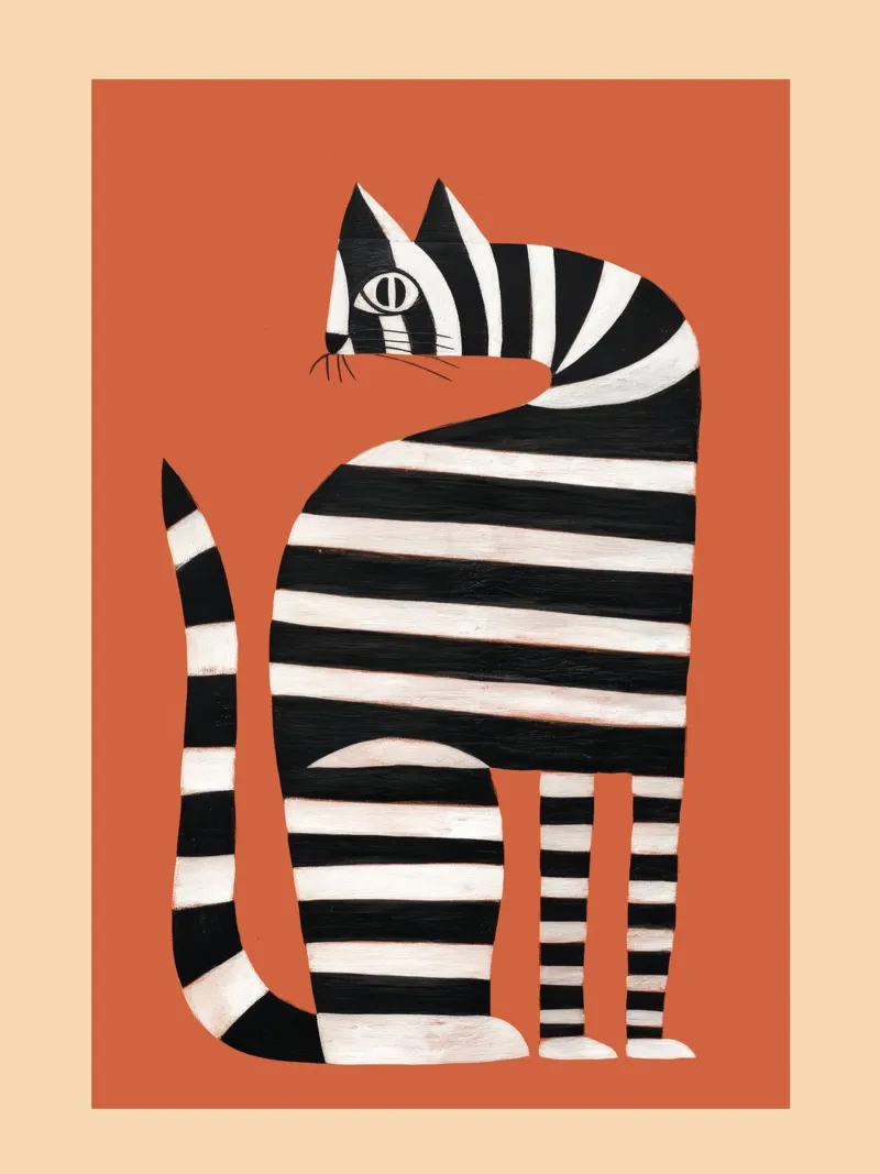 The Striped Cat II pellicola backlit da cityart