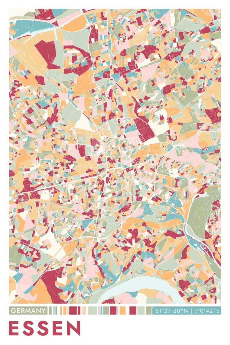 Murale sul cibo carta hahnemühle da CityMapPoster