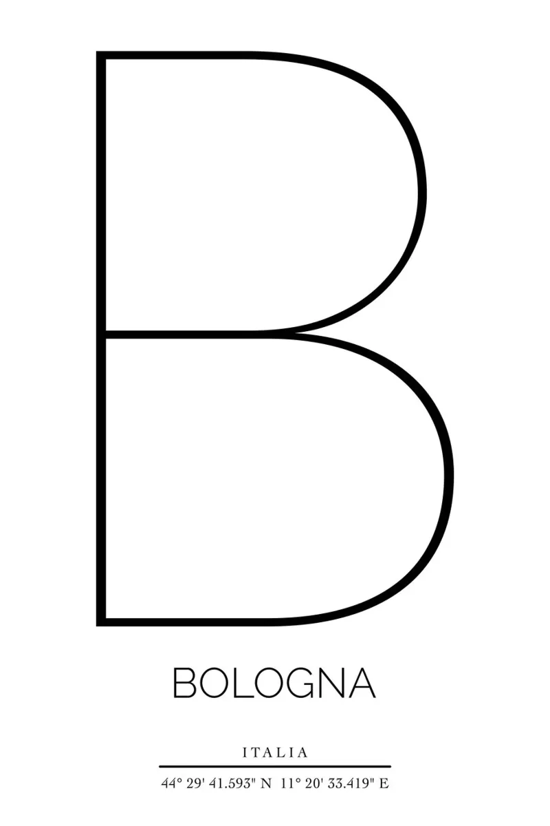 BOLOGNA - bianco poster con telaio in plastica da CityLights
