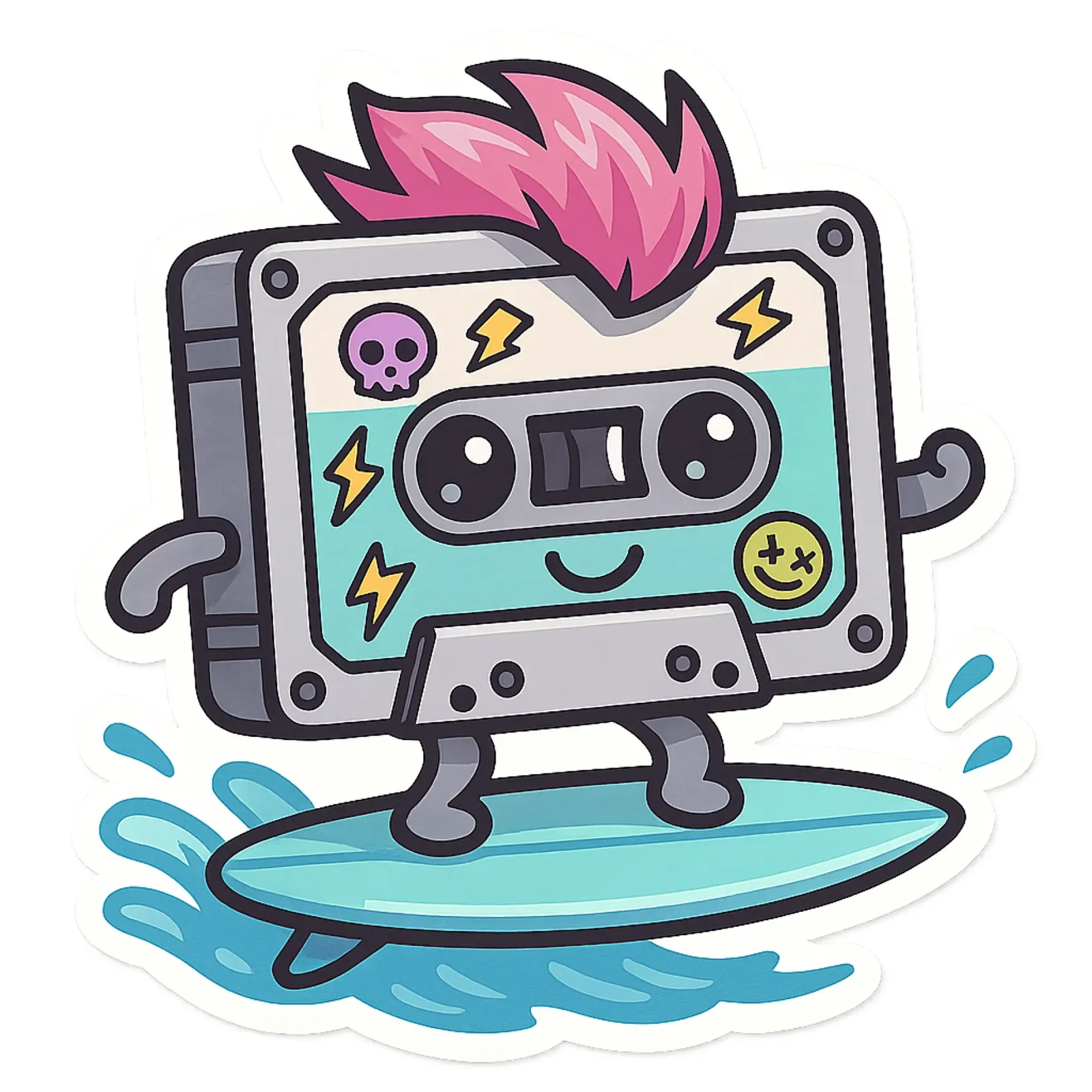 Cassetta adesiva Punk Surfeuse Kawaii pellicola backlit da Punk & Cute - Affiches & Stickers