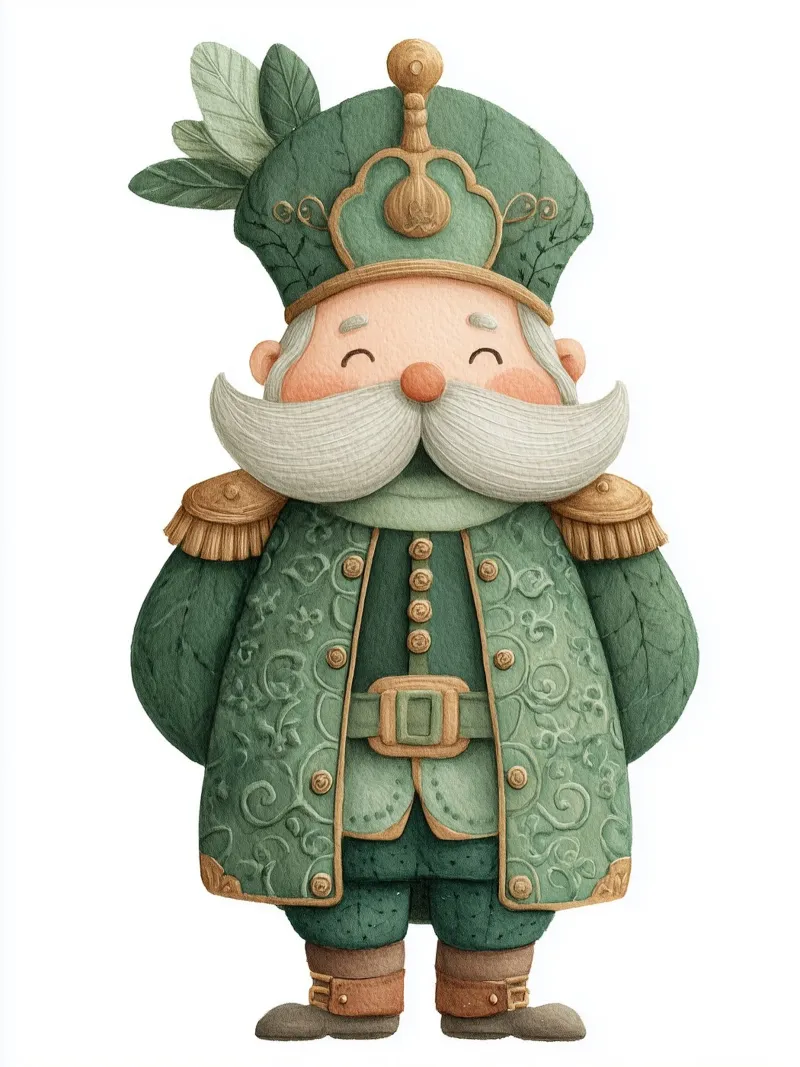 Poster per cameretta per bambini Granduca in uniforme verde carta hahnemühle da Kid’s Dream