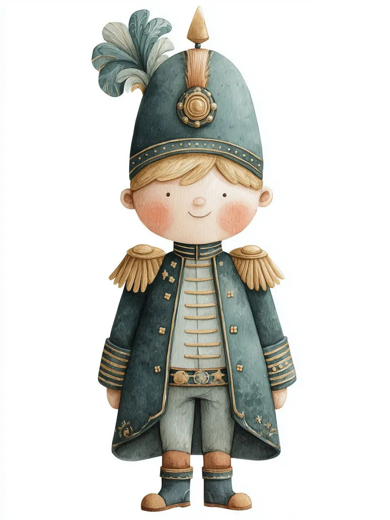 Poster per la cameretta del bambino piccolo duca in uniforme blu plexiglass da Kid’s Dream