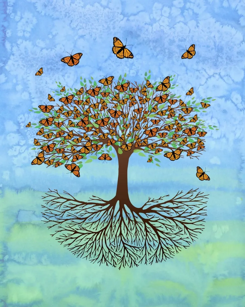 Tree of life butterfly version hahnemühle by BwiseLizzy