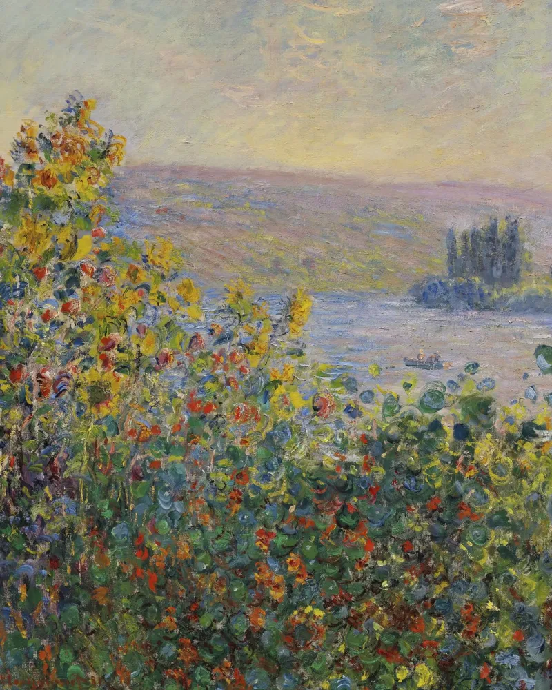 Aiuole di Claude Monet a Vétheuil pellicola backlit da 50 masterpieces
