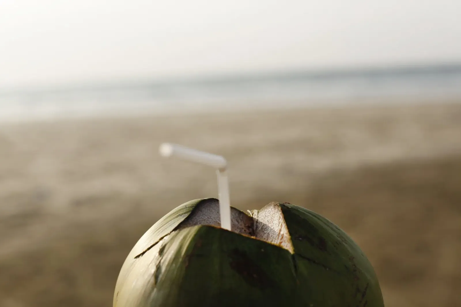 Bevanda al cocco sulla spiaggia, Myanmar alluminio dibond da fotokunst