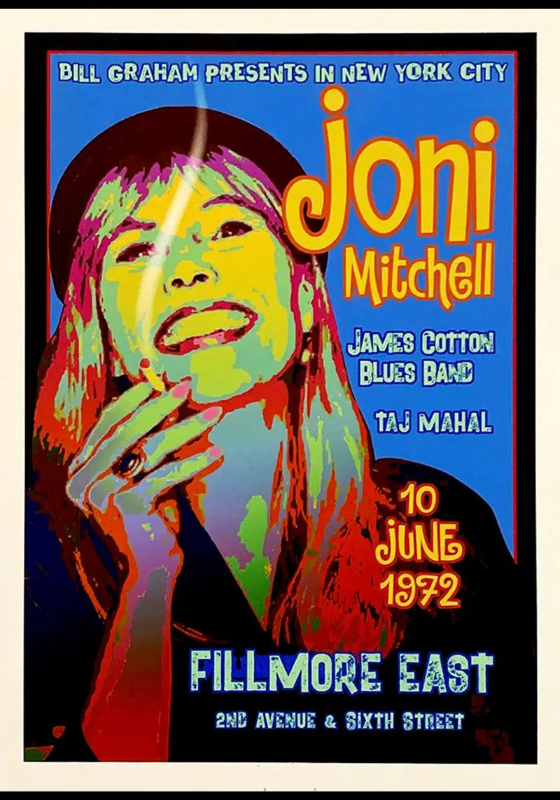 Filemore East - Joni Mitchell Rock plexiglass da eliouxence