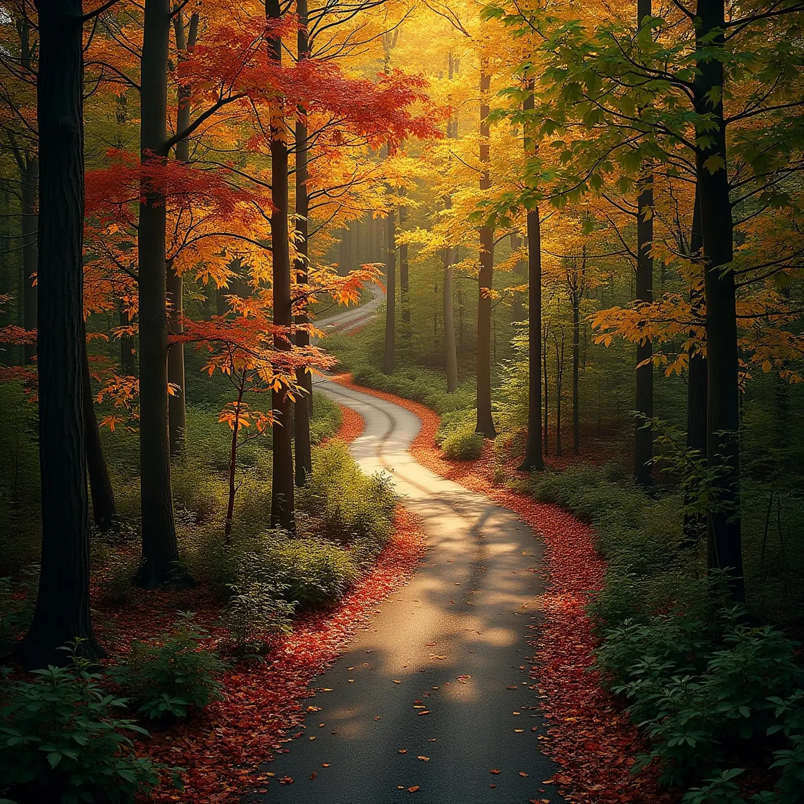 Forest_path_autumn_4 canvas by Fantasie & Mystikwelten by LK