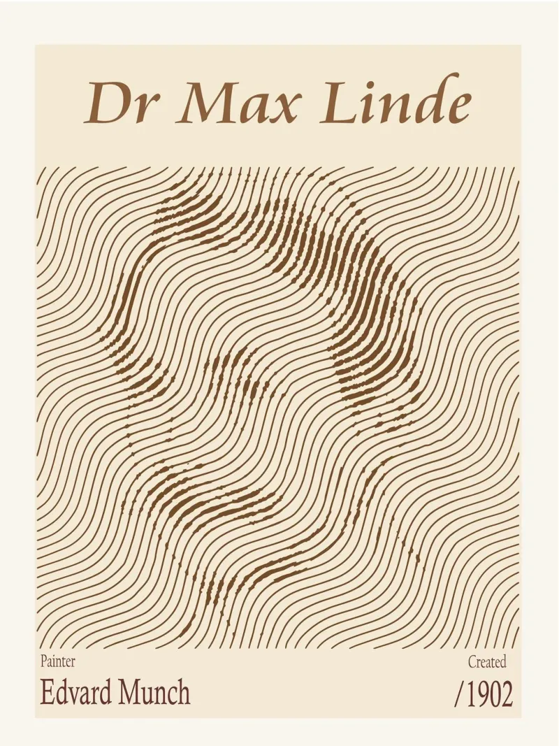 Dr Max Linde - Edvard Munch poster con telaio in plastica da Doa Project
