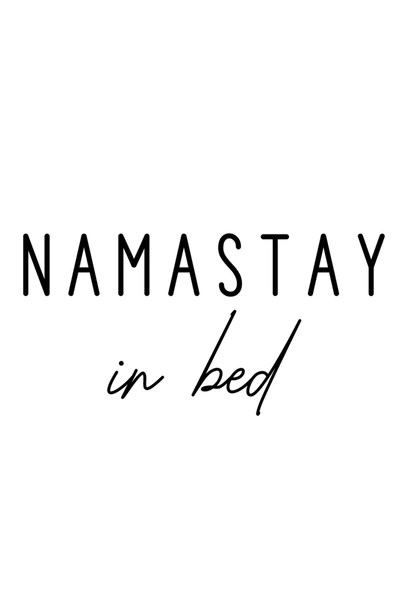 Namastay a letto pellicola backlit da Shark Printables