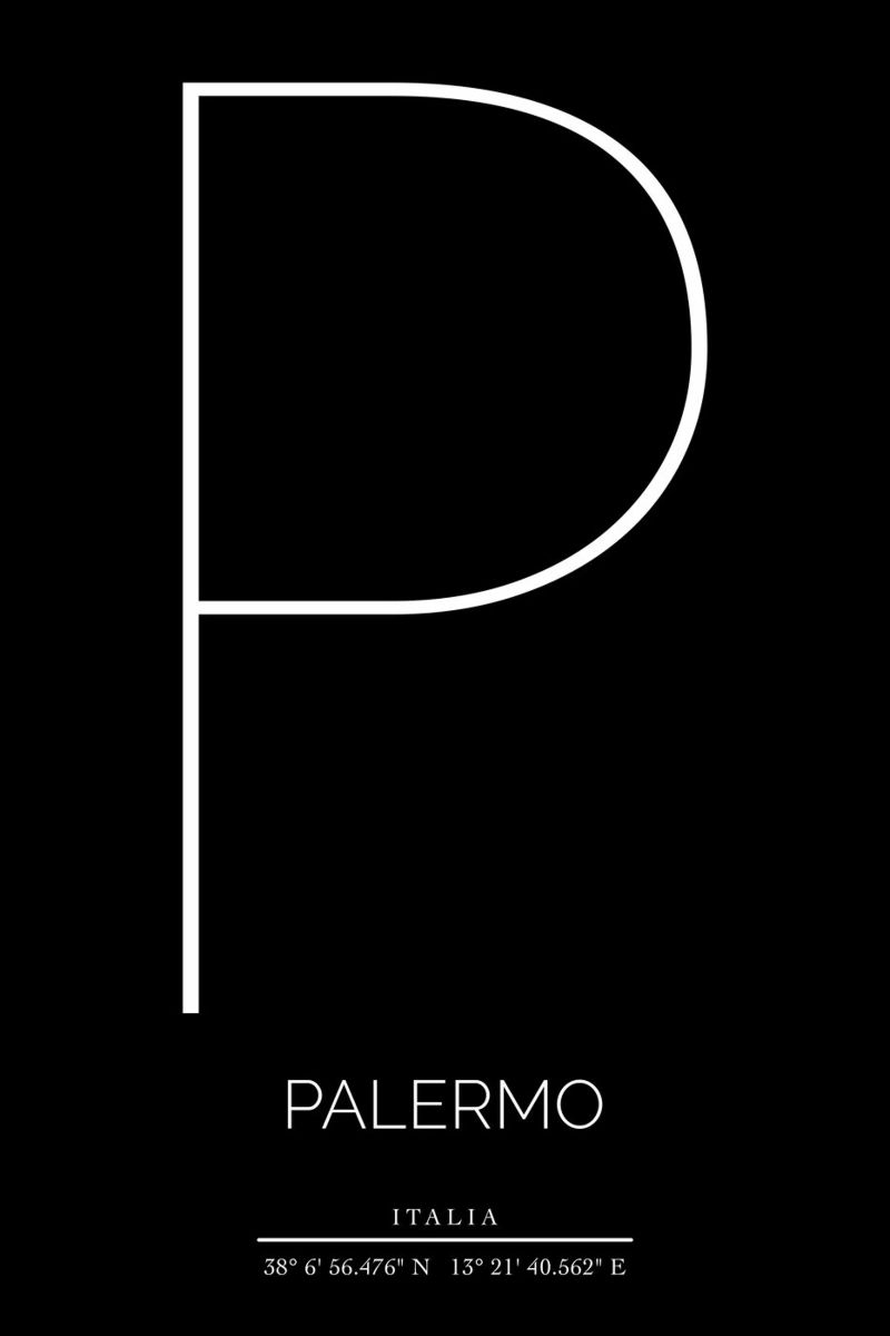 PALERMO - nero Poster von CityLights