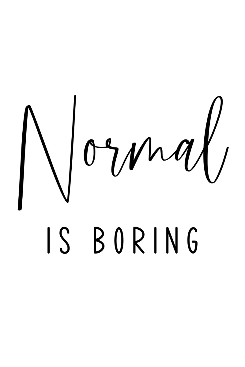 Normaal is saai canvas van Shark Printables