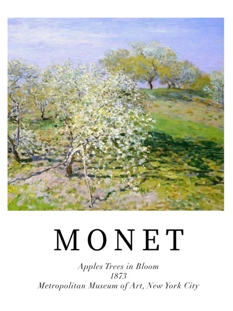 spiring scene with apple trees in bloom hahnemühle by SMG Store