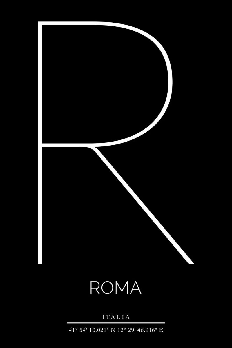 ROMA - nero Poster von CityLights