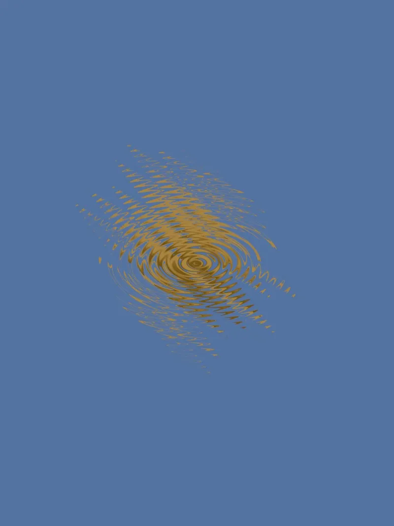 Motif dynamique abstrait en jaune et bleu hahnemühle de Something for you