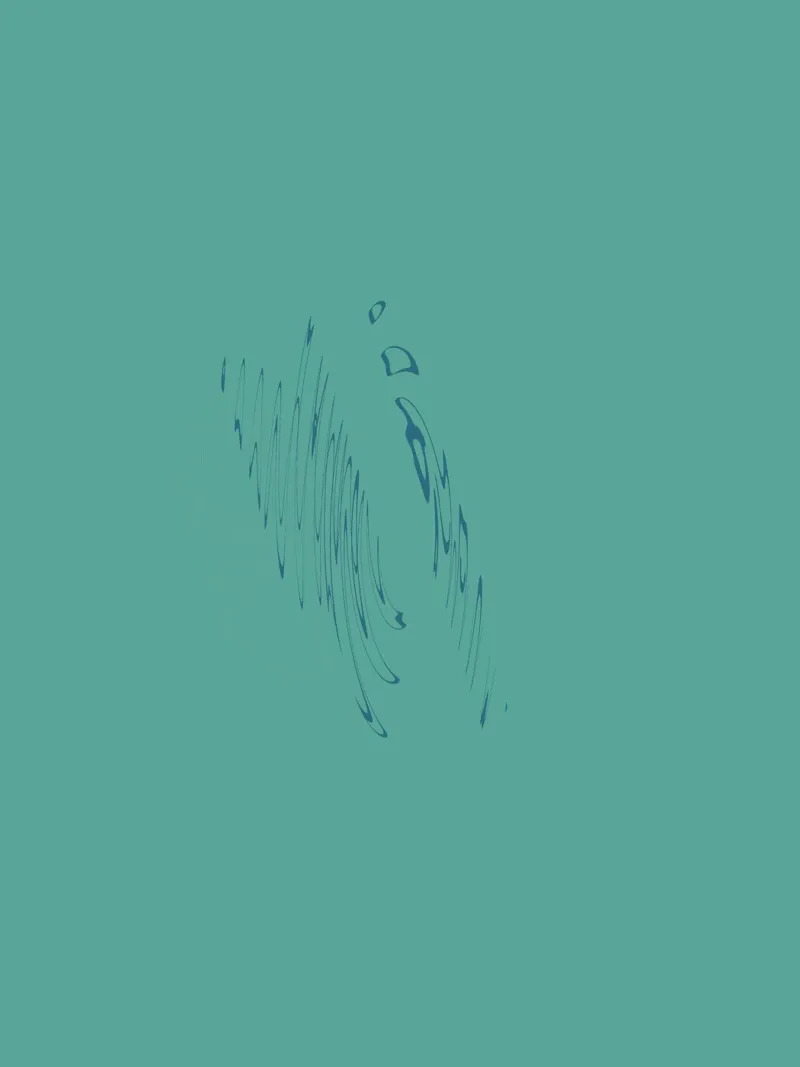 Abstract dynamisch gebogen patroon in groen en blauw hahnemühle van Something for you