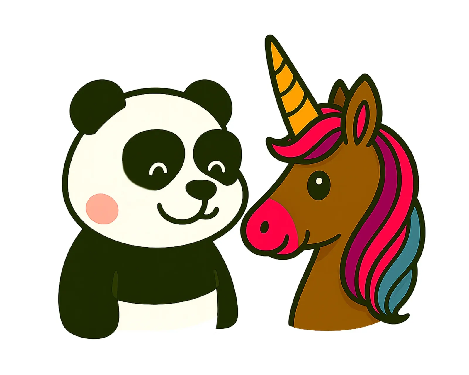 Einhorn & Panda pellicola backlit da Vintage Van Gogh