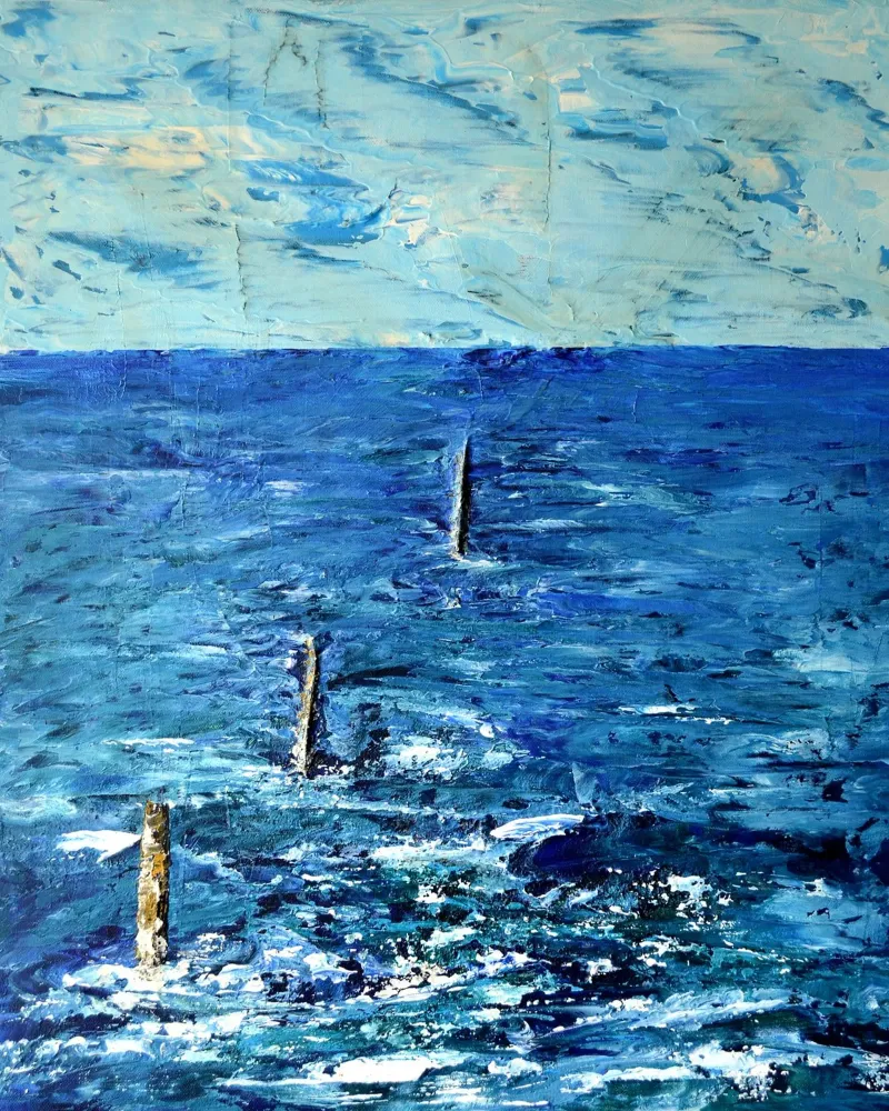 BLU ASSOLUTO. pellicola backlit da Thierry Vobmann Abstract painting