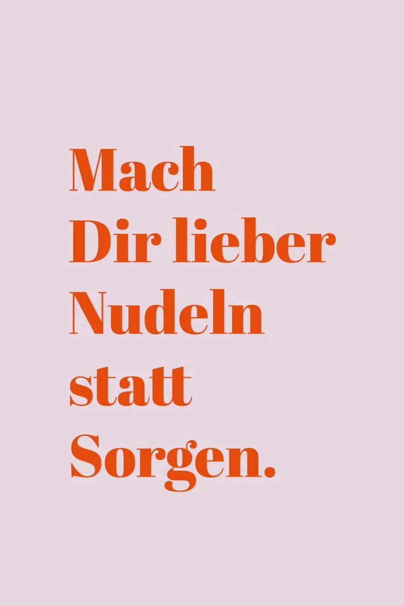 Make pasta instead of worrying hahnemühle by Typo Designs
