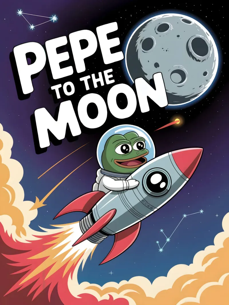Pepe la rana sulla luna carta hahnemühle da Cyberpunk Canvas