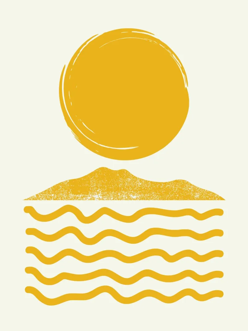 Plage jaune ensoleillée hahnemühle de Little Dean