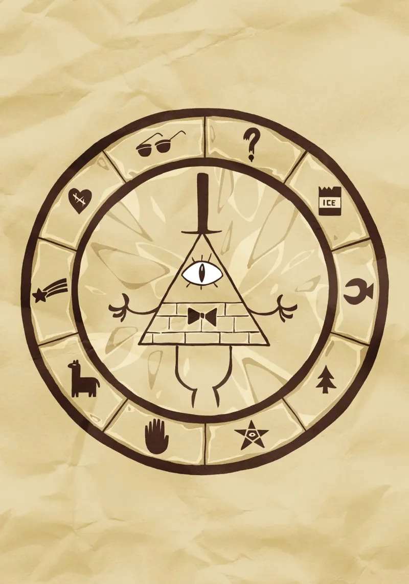 Bill Cipher Wheel carta hahnemühle da nabakumov