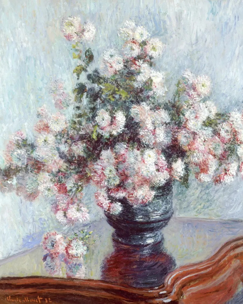 I crisantemi di Claude Monet (1882) Fiori d'autunno poster da Monet Art Prints