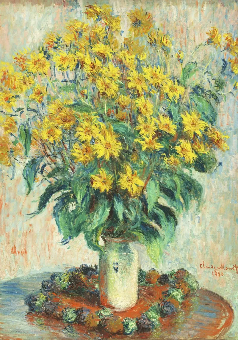 I fiori di carciofo di Claude Monet poster da Monet Art Prints