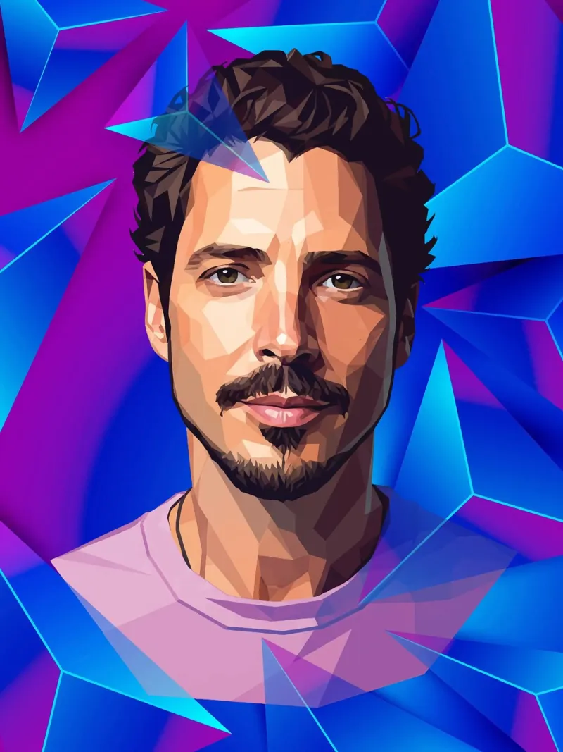 Chris Cornell Low poly plexiglass da Low Profile