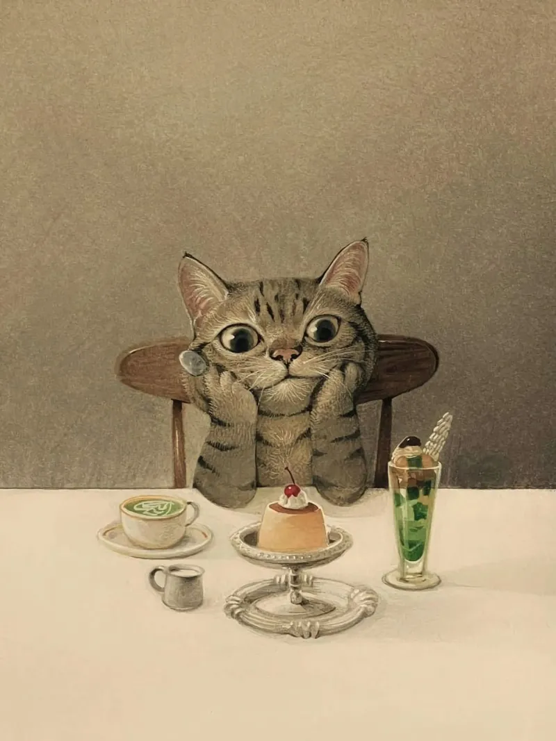 cat thinking alluminio dibond da ryan