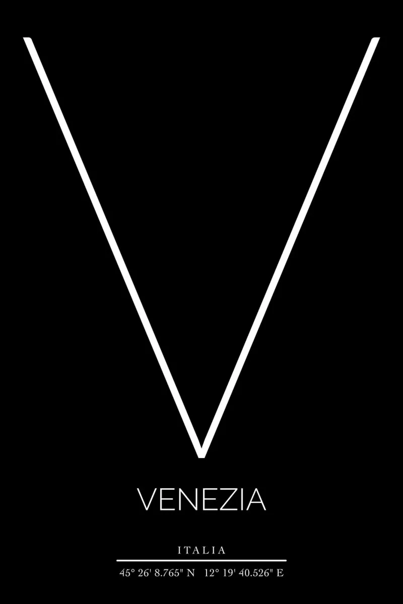 VENEZIA - nero poster con telaio in plastica da CityLights