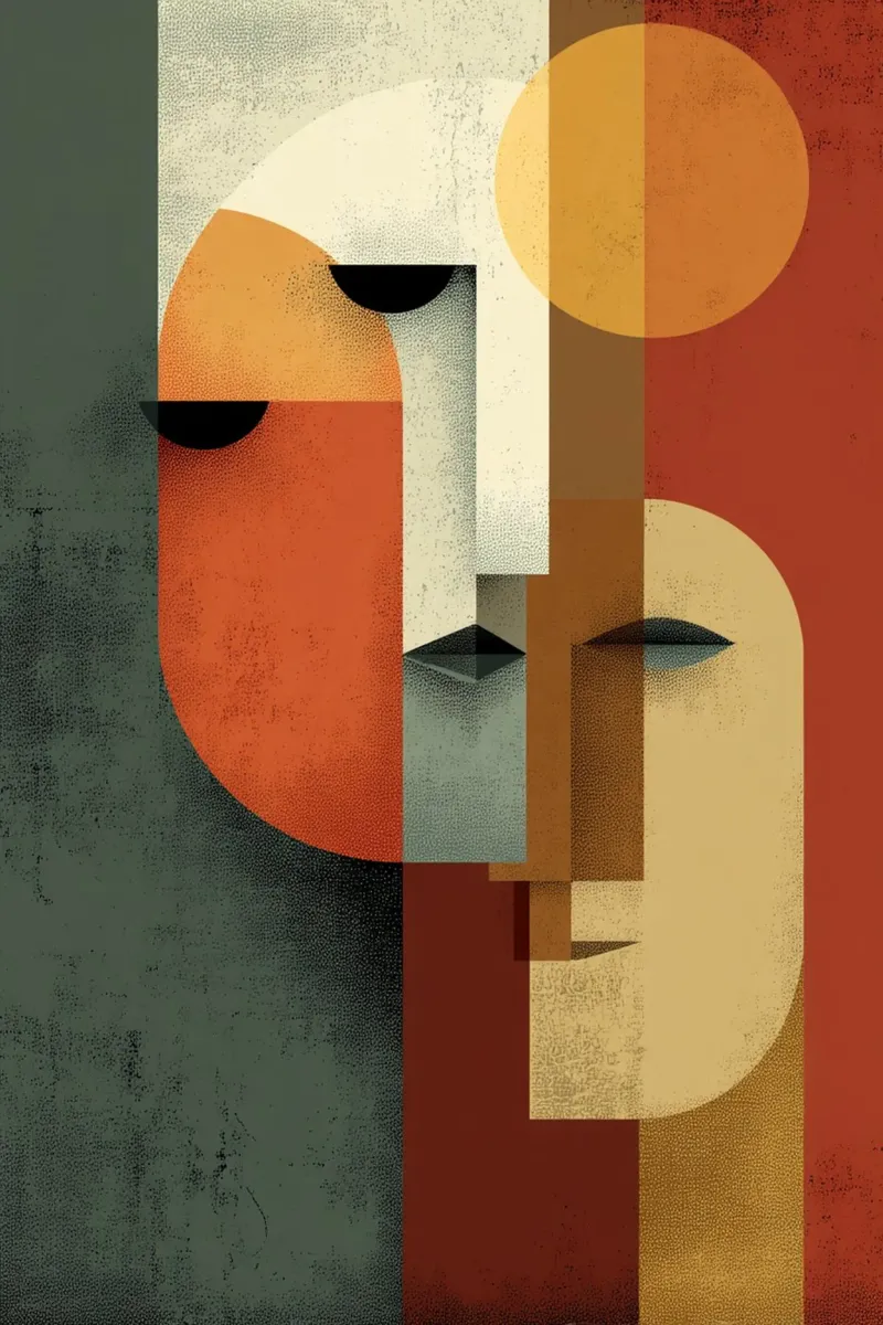 Silent Faces carta hahnemühle da Geometrica