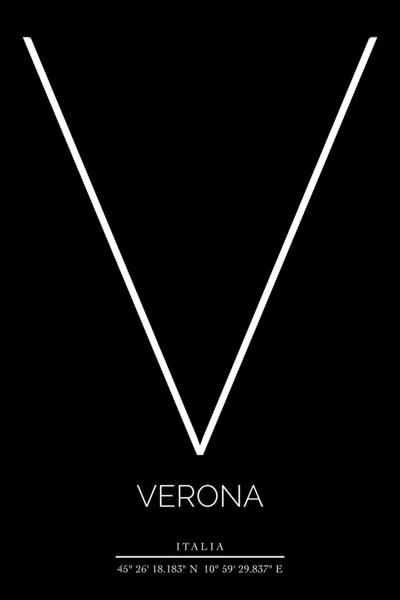 VERONA - nero poster con telaio in plastica da CityLights