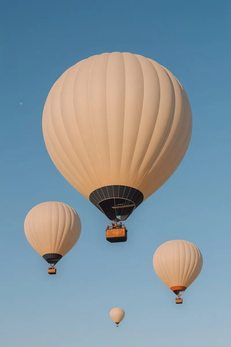 Mongolfiere in un cielo blu pellicola backlit da DesignDoodle