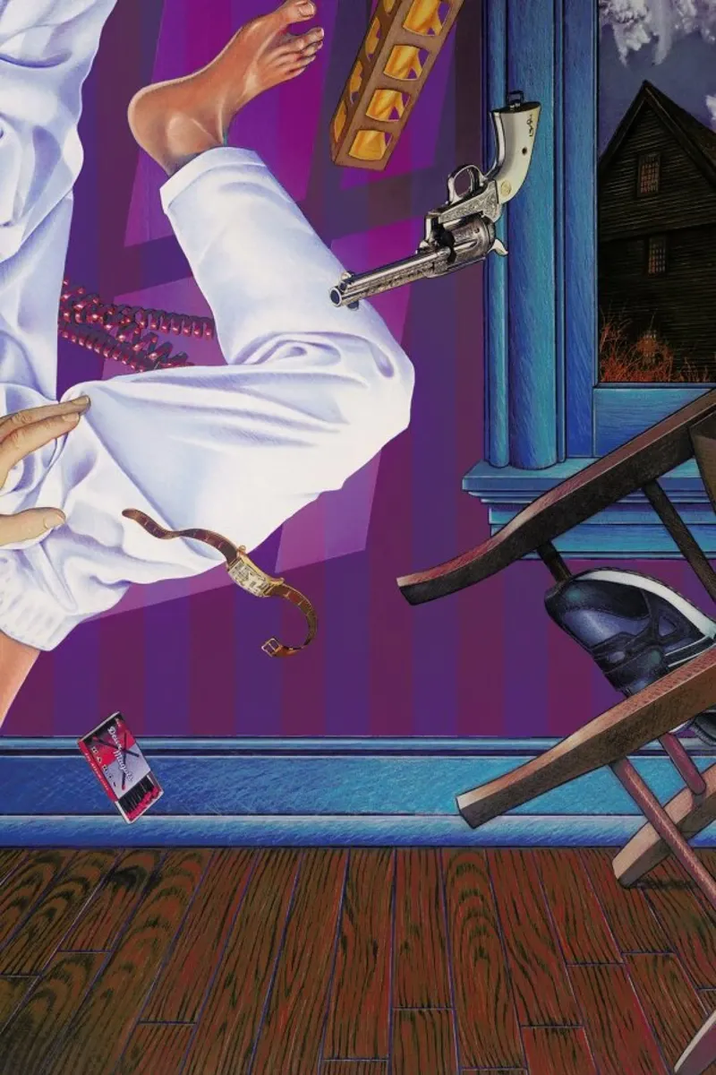 rope broke, used gun poster con telaio in legno da Doug Smock