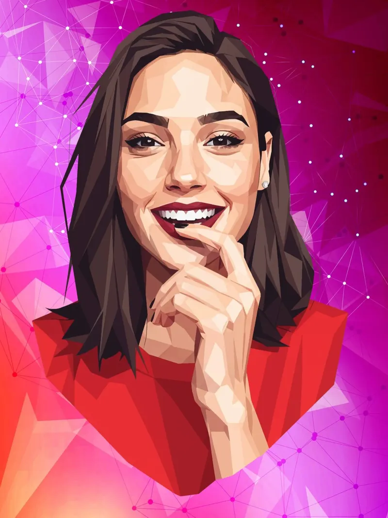 Gal gadot Lowpoly pellicola backlit da Low Profile