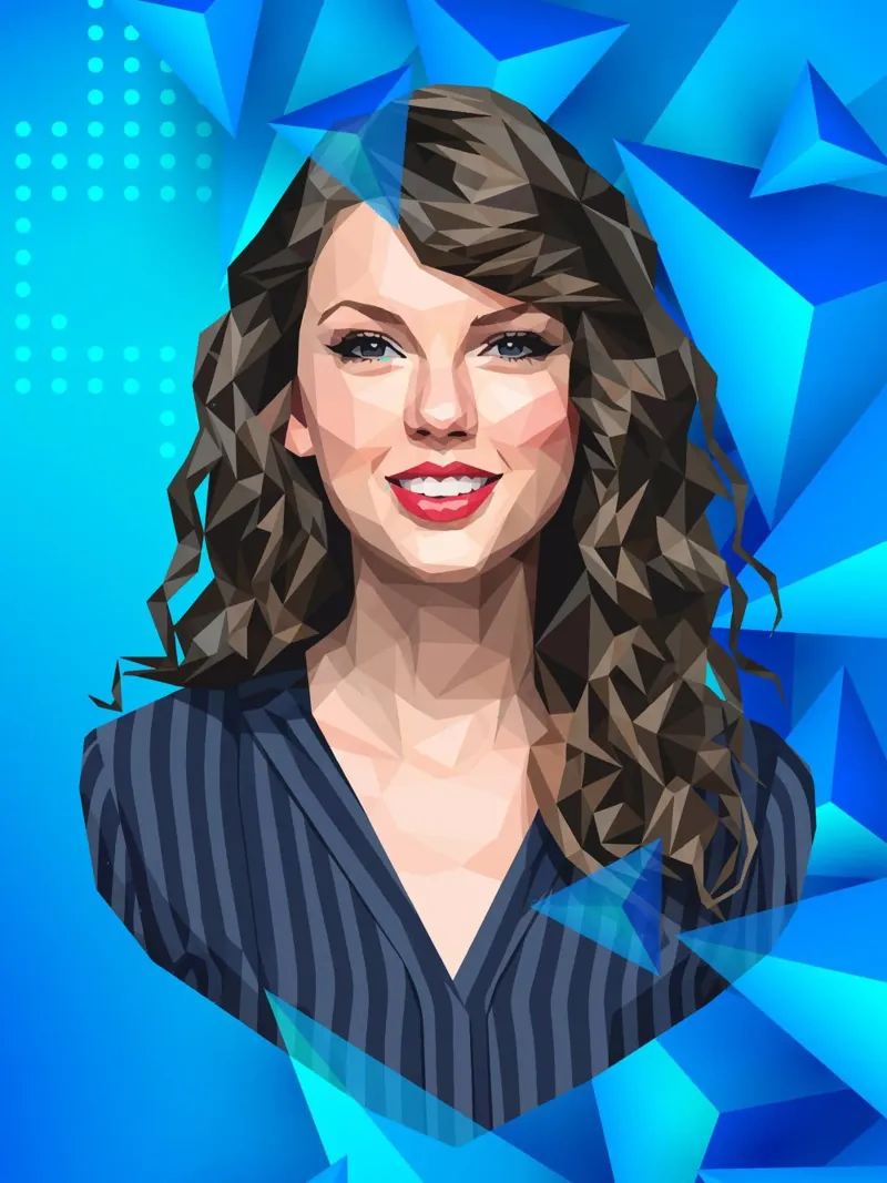 Taylor Swift Low poly pellicola backlit da Low Profile