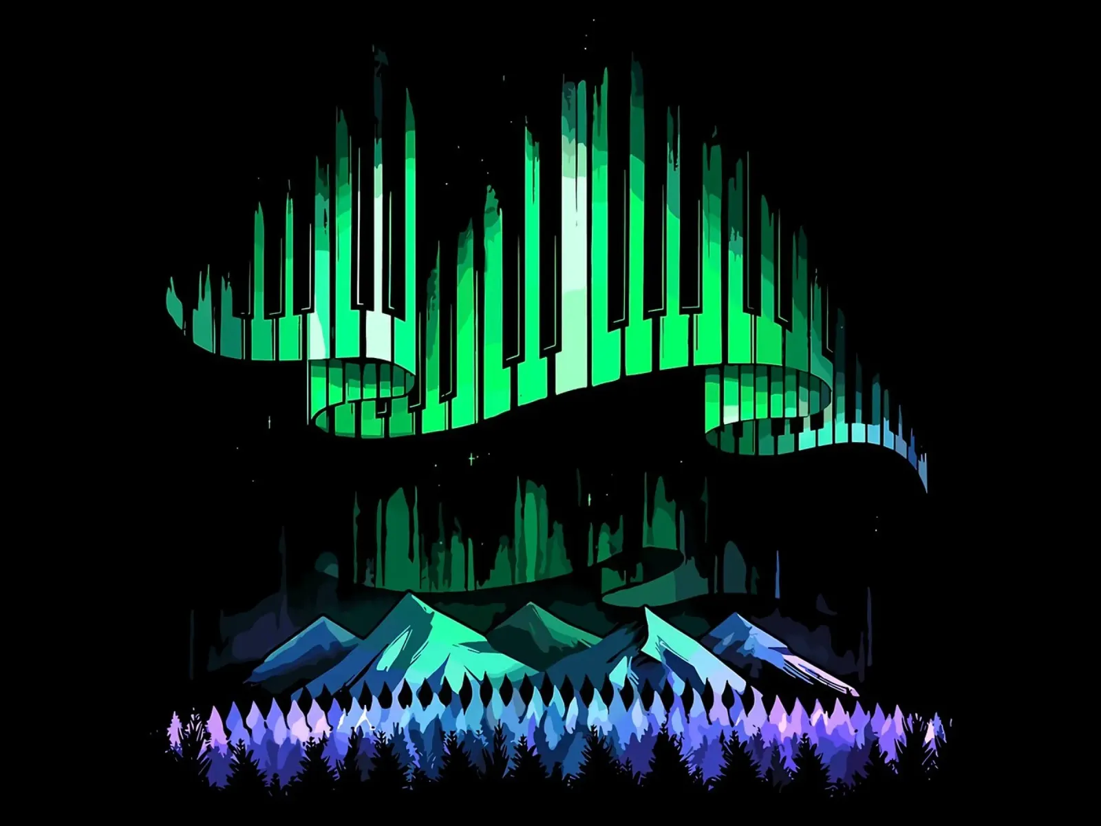 Canzone dell'Aurora Boreale pellicola backlit da Kimberly Johnson