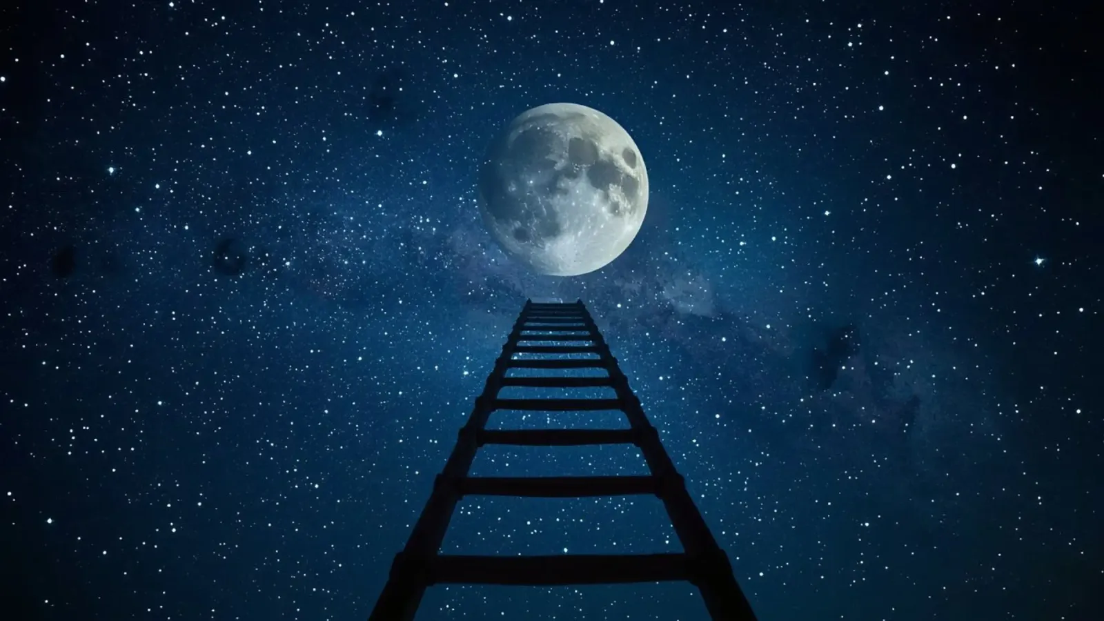 Scala per la luna nel cielo stellato carta hahnemühle da DesignDoodle