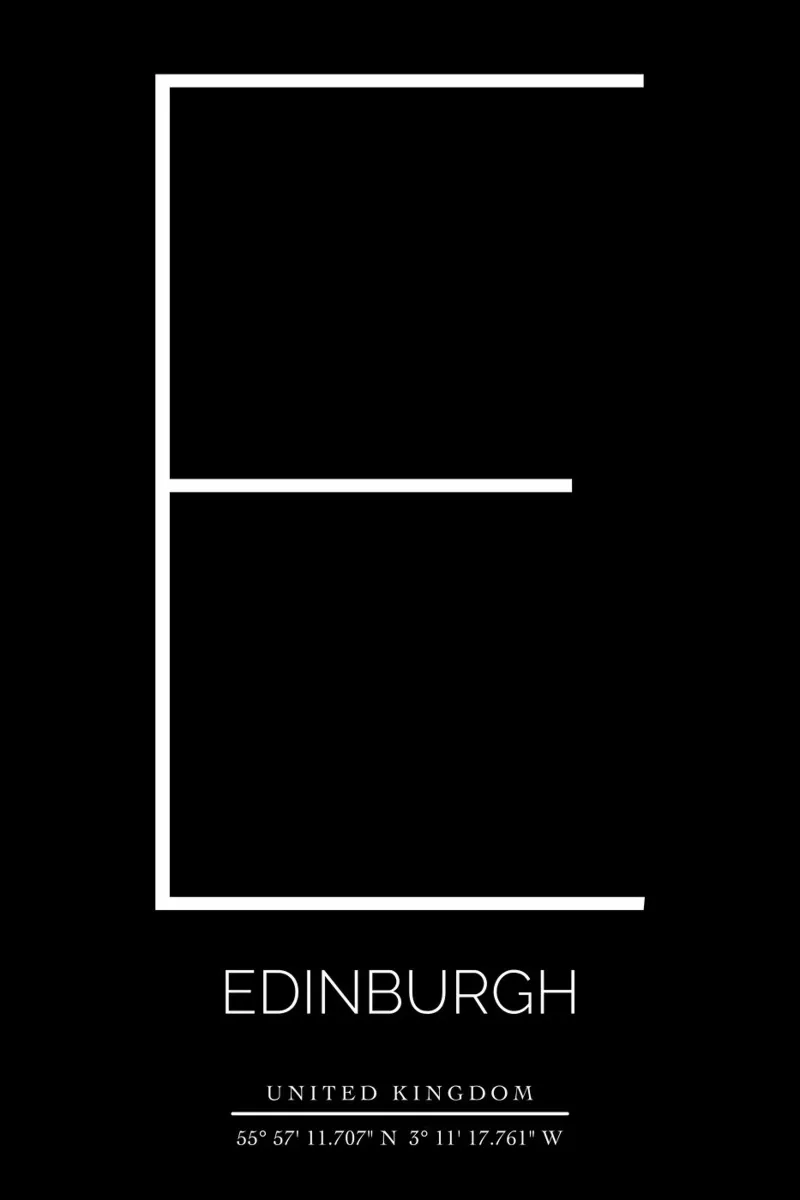 EDINBURGH - black pellicola backlit da CityLights