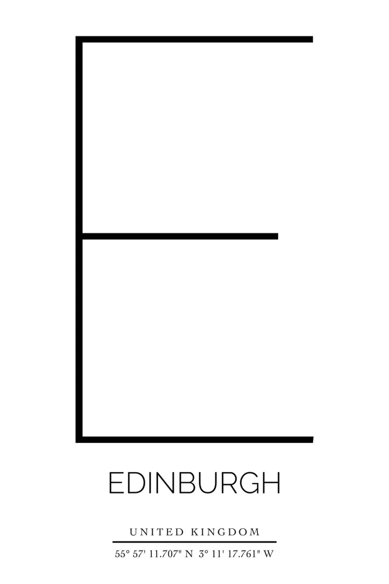 EDINBURGH - white pellicola backlit da CityLights